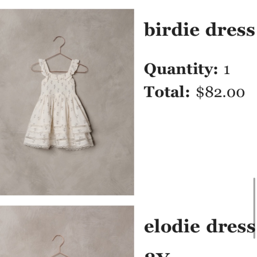 Girls Dress in White and Gray Noralee
